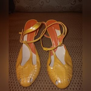 Leopoldo Giordano Leather Wedges Size 8